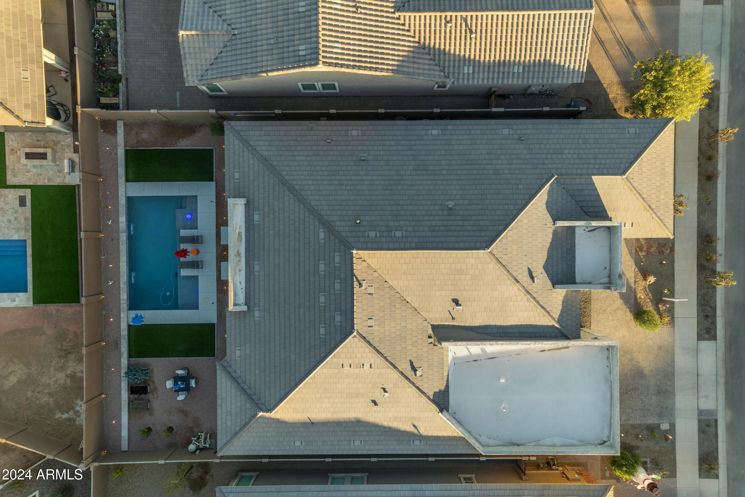 22678 East Stacey Road Queen Creek, AZ 85142 - Photo 83 of 101 an aerial view of a house with a yard