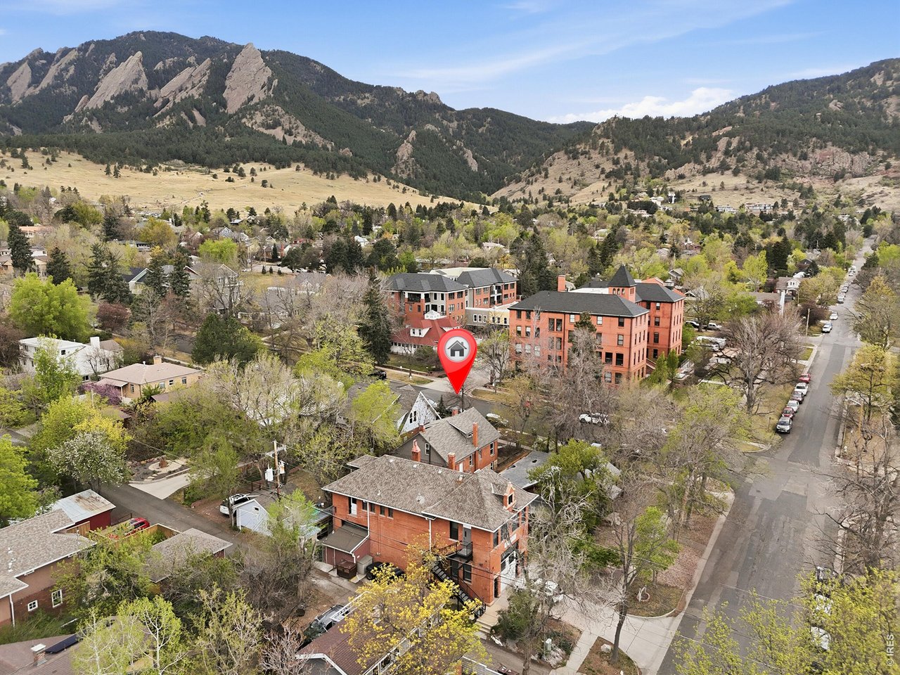 856 10th Street Boulder, CO 80302 - Photo 25 of 28 an aerial view of houses with a street