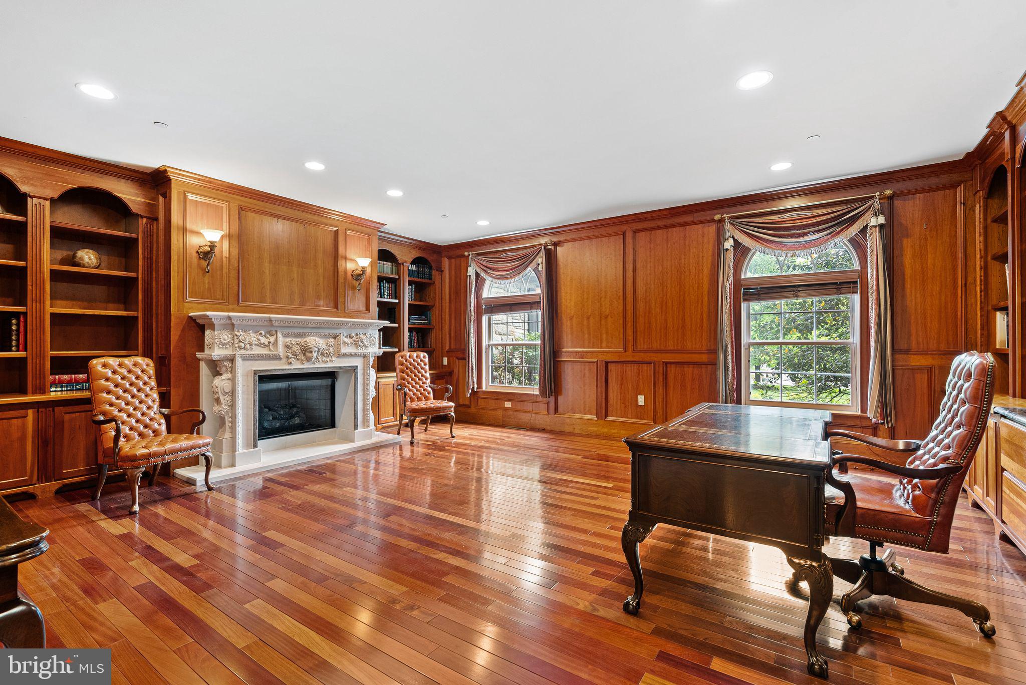 2 Greystone Circle Newtown Square, PA 19073 - Photo 15 of 57 a living room with fireplace furniture and a large window