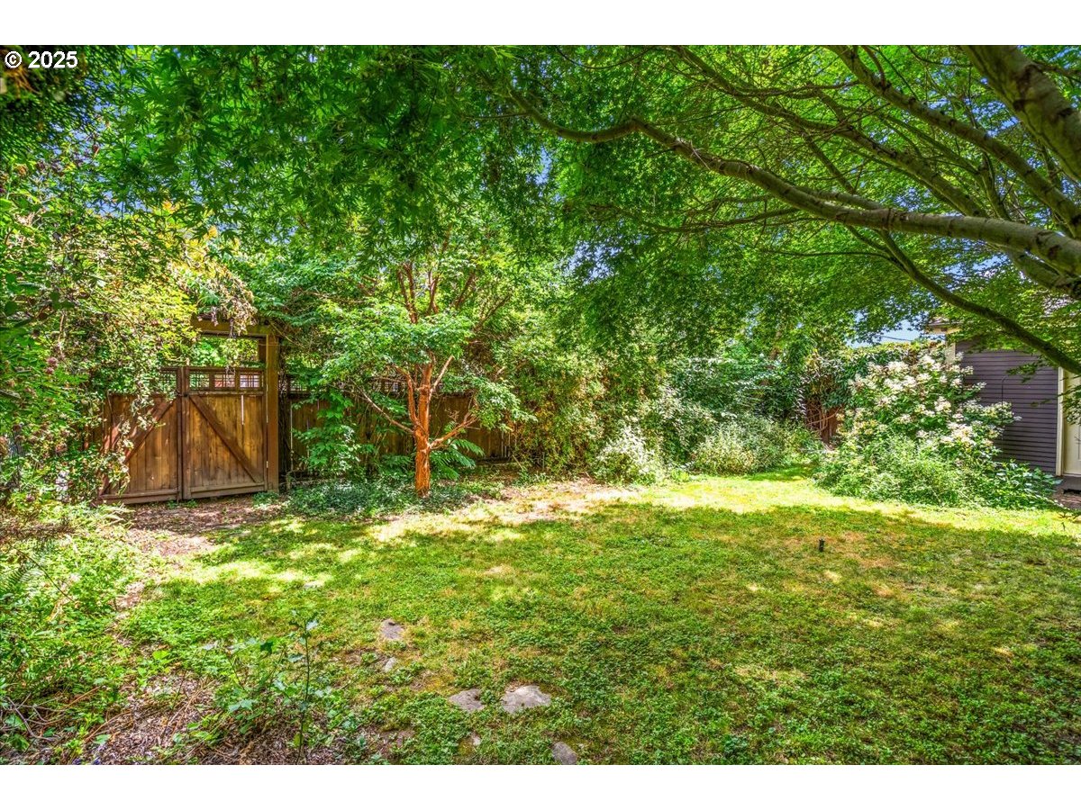 1844 Southeast 12th Avenue Portland, OR 97214 - Photo 44 of 48 a backyard of a house with a yard and potted plants