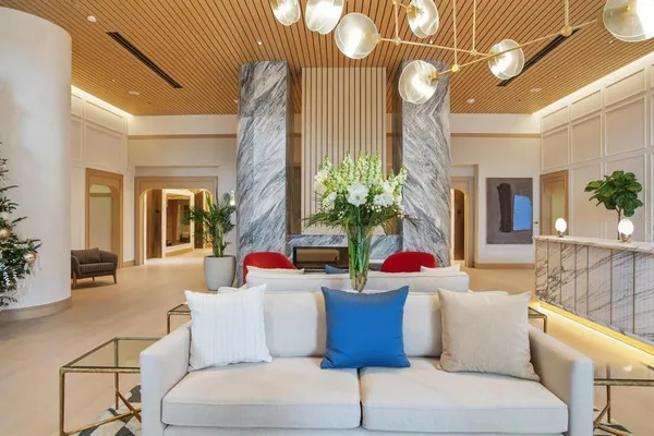 a outdoor space with patio furniture