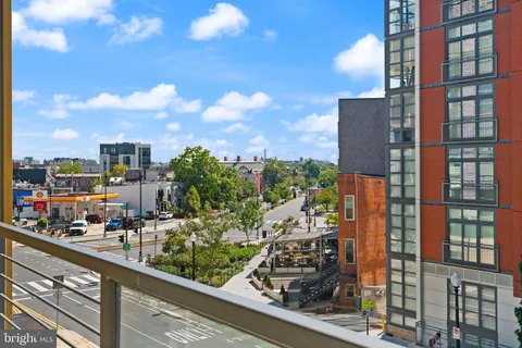 a city view from a balcony