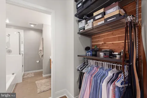 a view of walk in closet