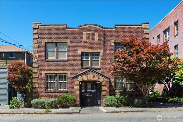 a front view of a house