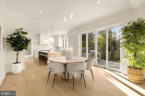 a view of a dining room with furniture window and tub