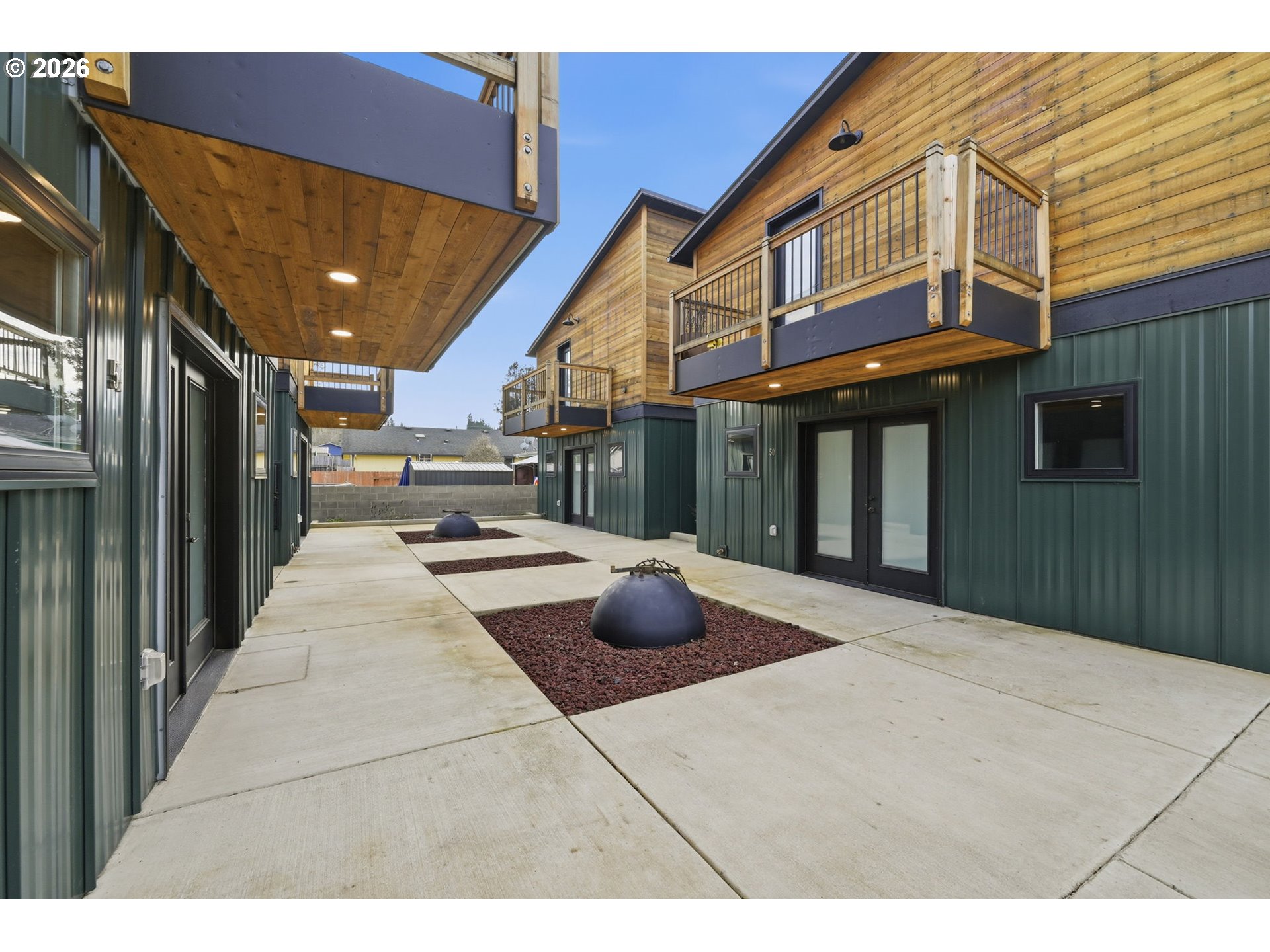 a view of a house with a patio