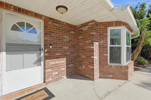 a view of front door of house