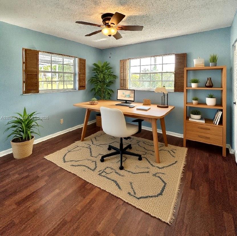 6520 Southwest 20th Street Plantation, FL 33317 - Photo 27 of 43 a view of a work space with furniture window and wooden floor