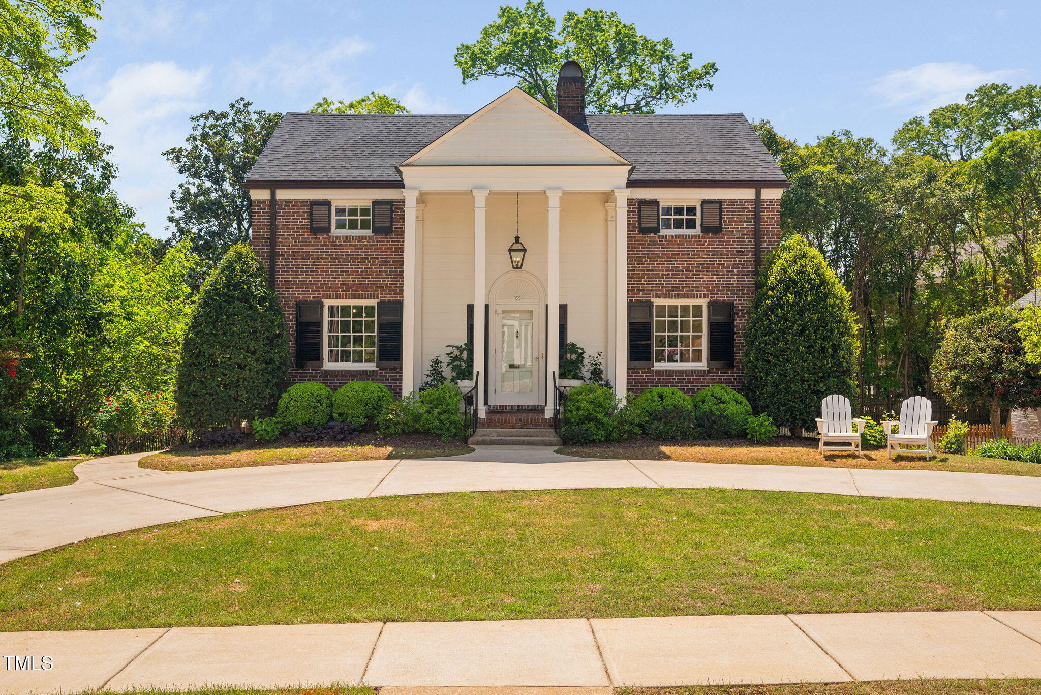 a front view of a house with entertaining space