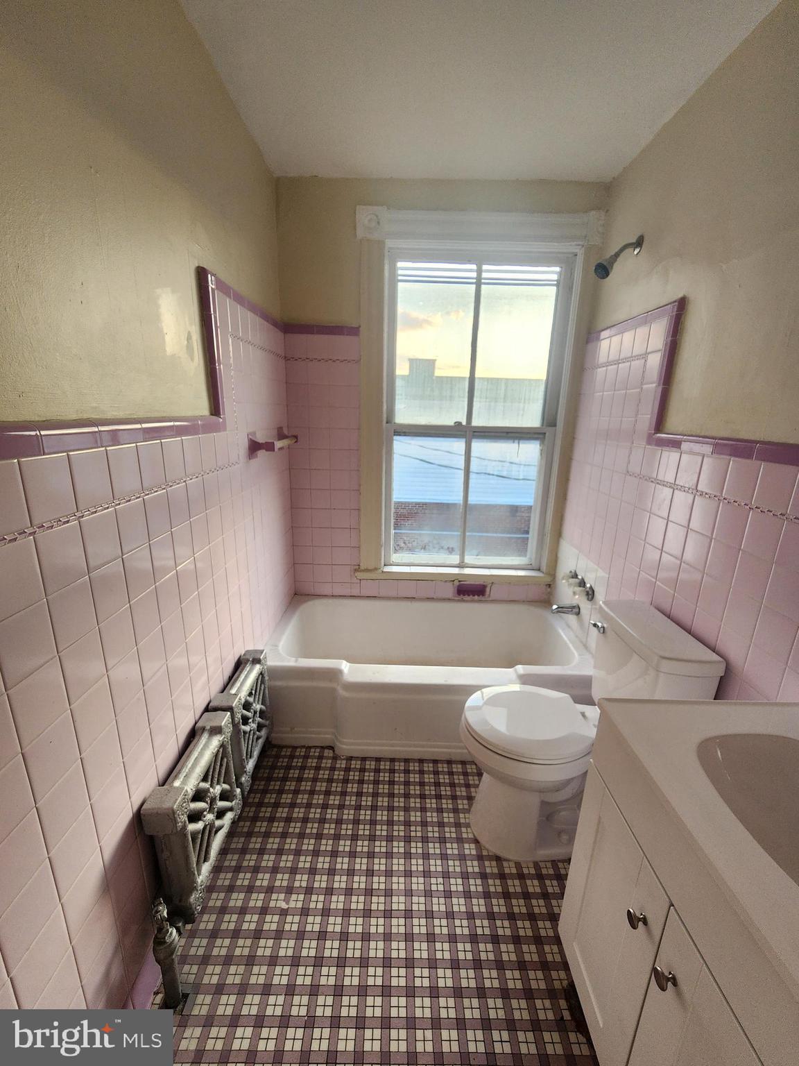 105 Park Street Cumberland, MD 21502 - Photo 14 of 18 a bathroom with a sink a toilet a window and vanity
