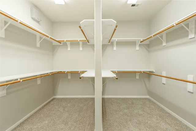 a view of a room with shelves