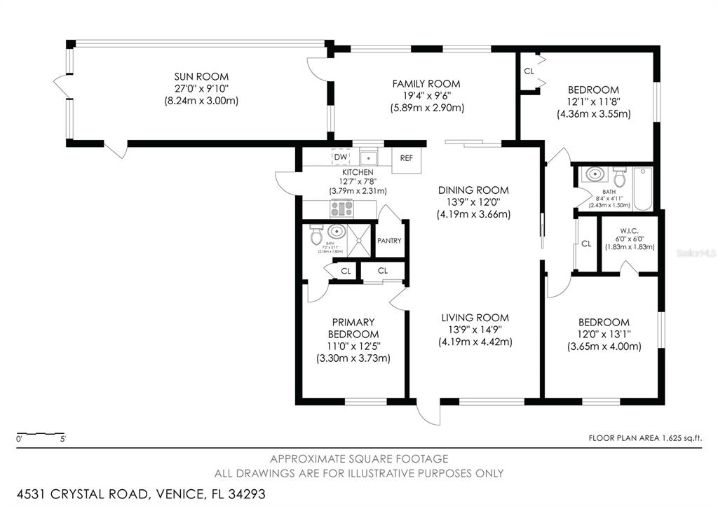 4531 Crystal Road Venice, FL 34293 - Photo 32 of 32 Split Bedroom Floor Plan
