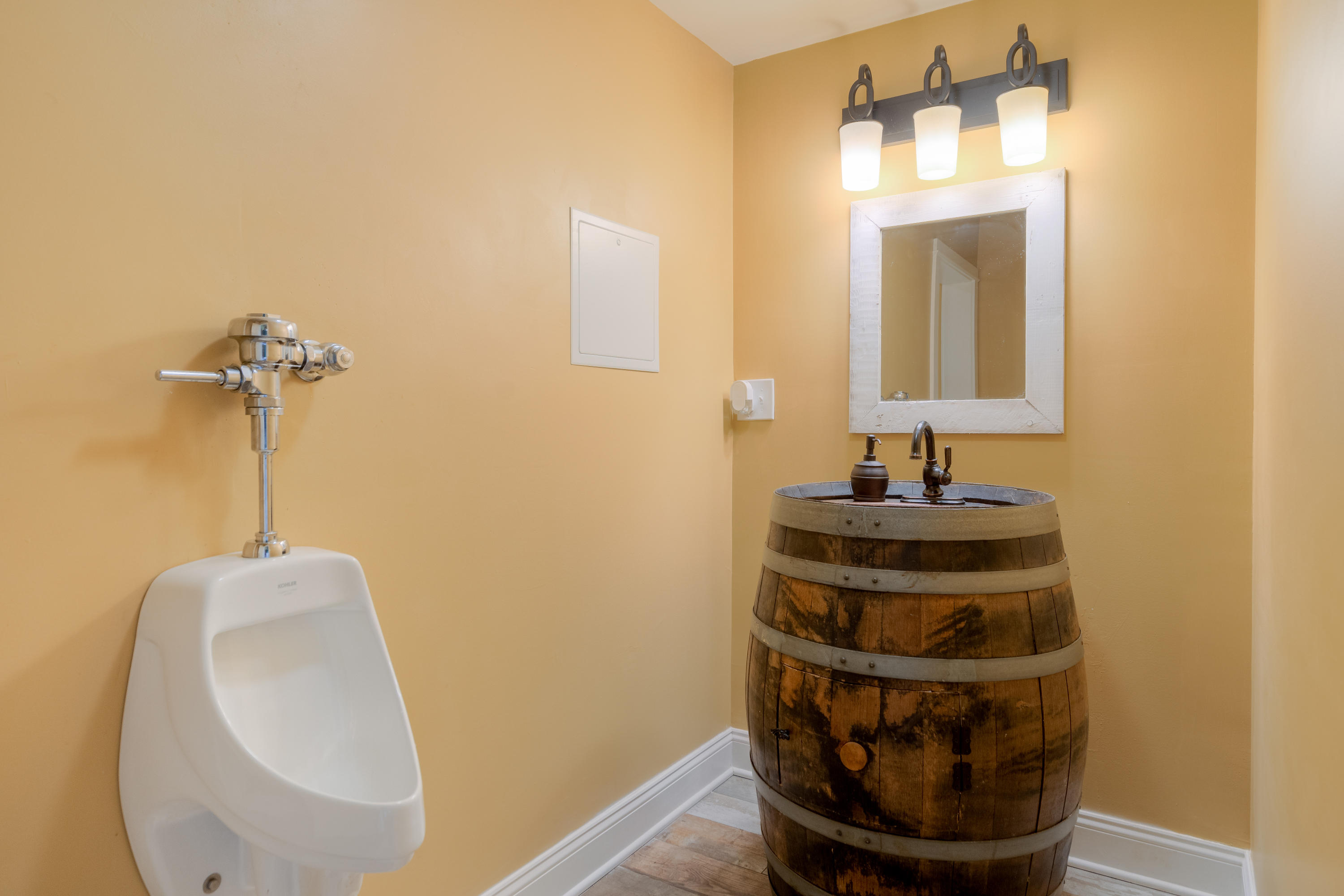 1839 Blue Ridge Springs Road Blue Ridge, VA 24064 - Photo 56 of 68 a bathroom with a sink and a mirror