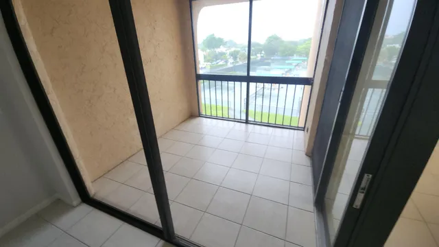 a view of a glass door