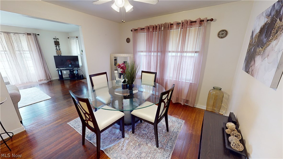 13694 Cedar Road Cleveland, OH 44118 - Photo 7 of 40 lower unit dining room with hardwood floors