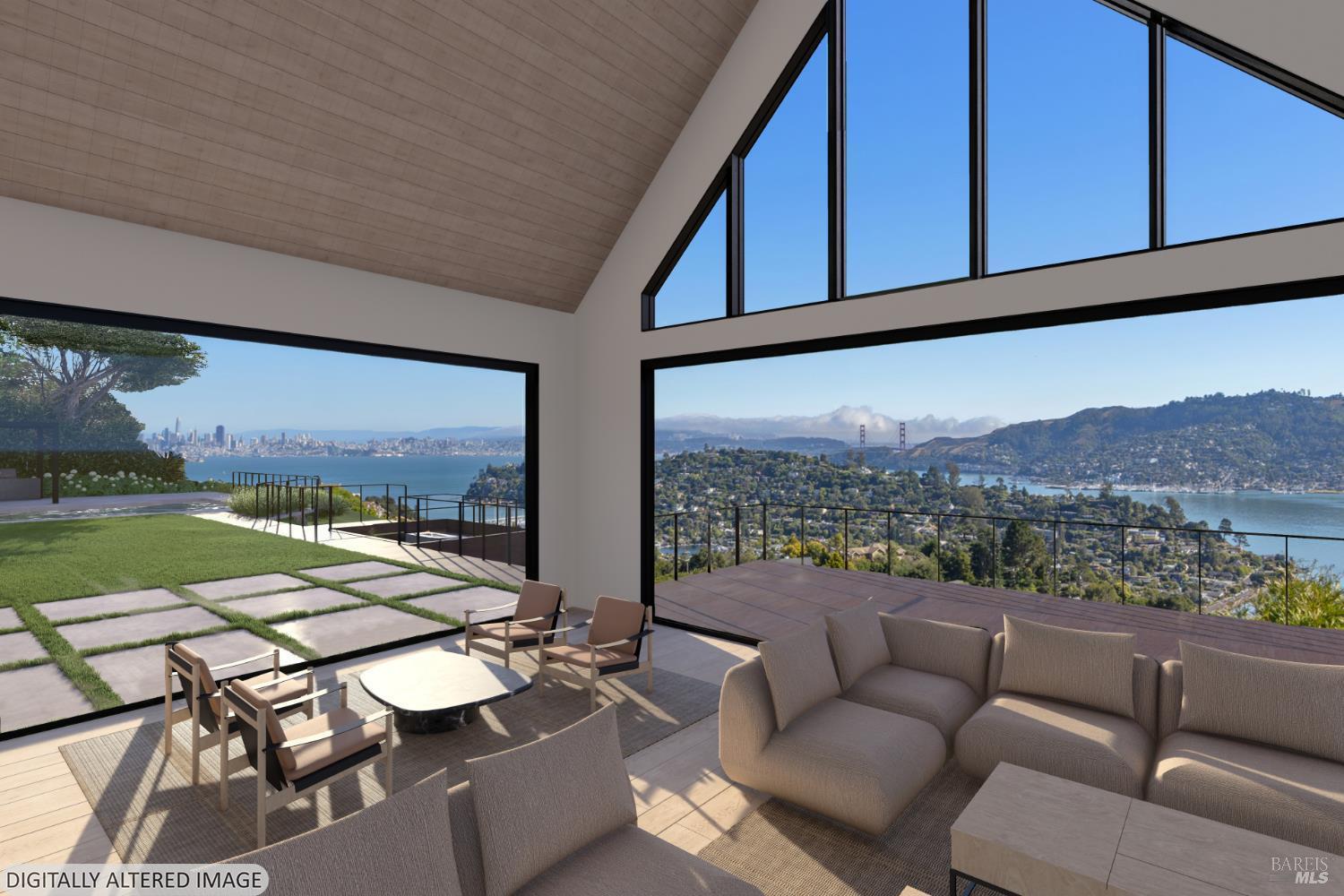 81 Mt Tiburon Road Belvedere Tiburon, CA 94920 - Photo 2 of 26 Digitally Altered Image with Architectural Rendering