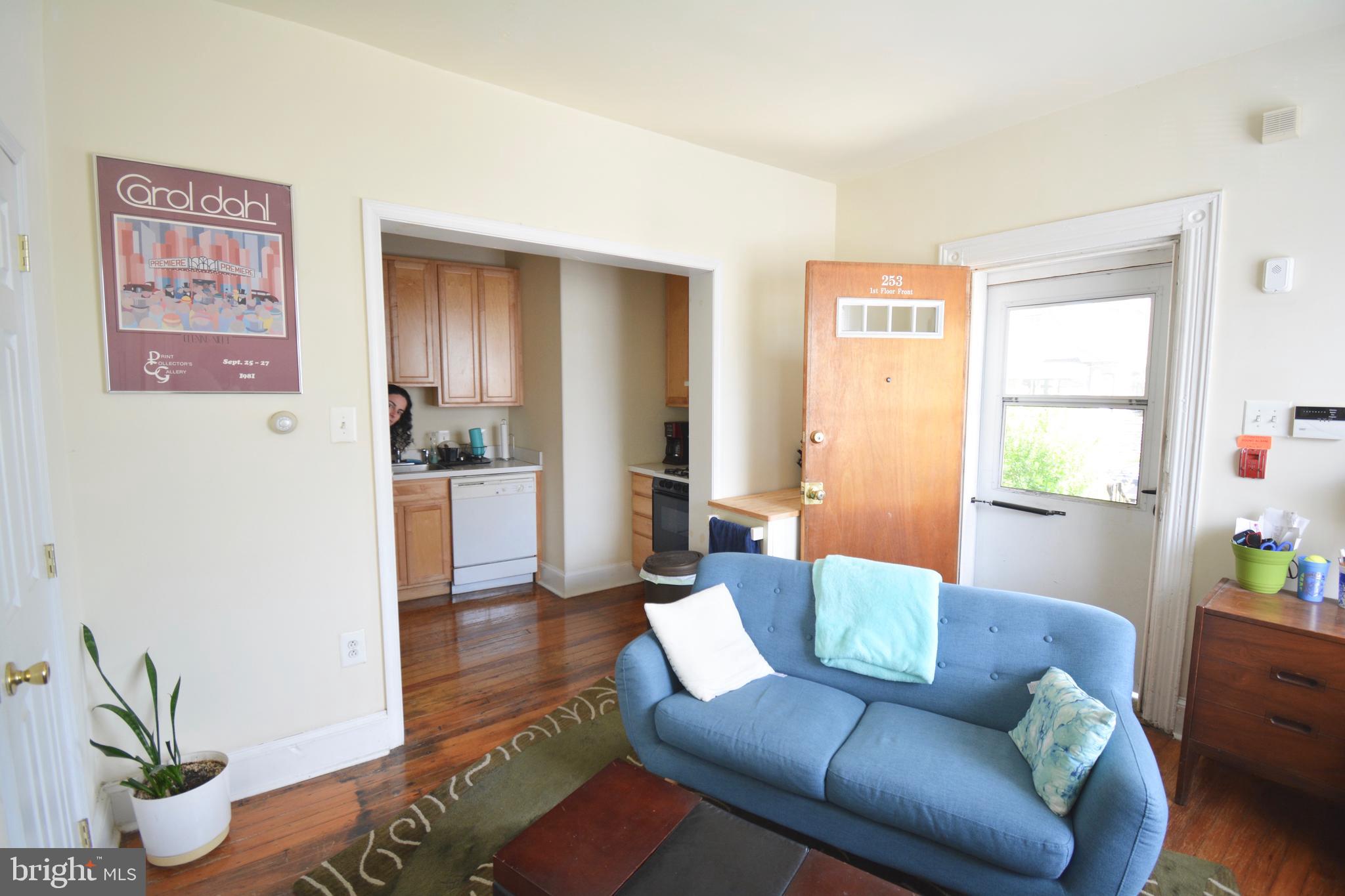253 Hansberry Street, Unit 1F Philadelphia, PA 19144 - Photo 5 of 20 a living room with furniture and a potted plant