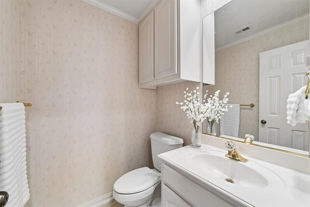 1175 Bloom Street Lucas, TX 75002 - Photo 27 of 36 a bathroom with a sink a toilet and mirror