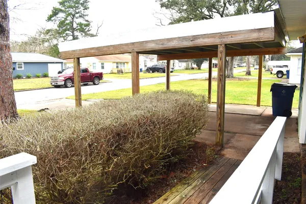 a view of an outdoor space and deck
