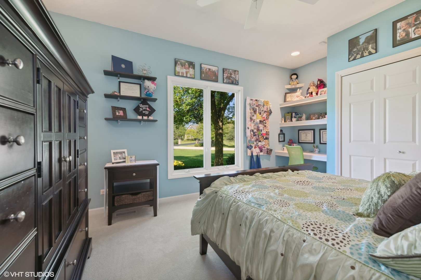22258 North Foxtail Drive Kildeer, IL 60047 - Photo 20 of 50 a bedroom with a bed cabinets and a window