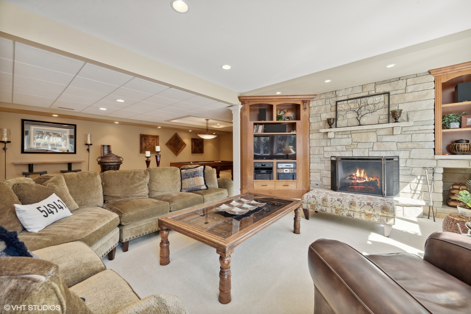 22258 North Foxtail Drive Kildeer, IL 60047 - Photo 27 of 50 a living room with furniture and a fireplace