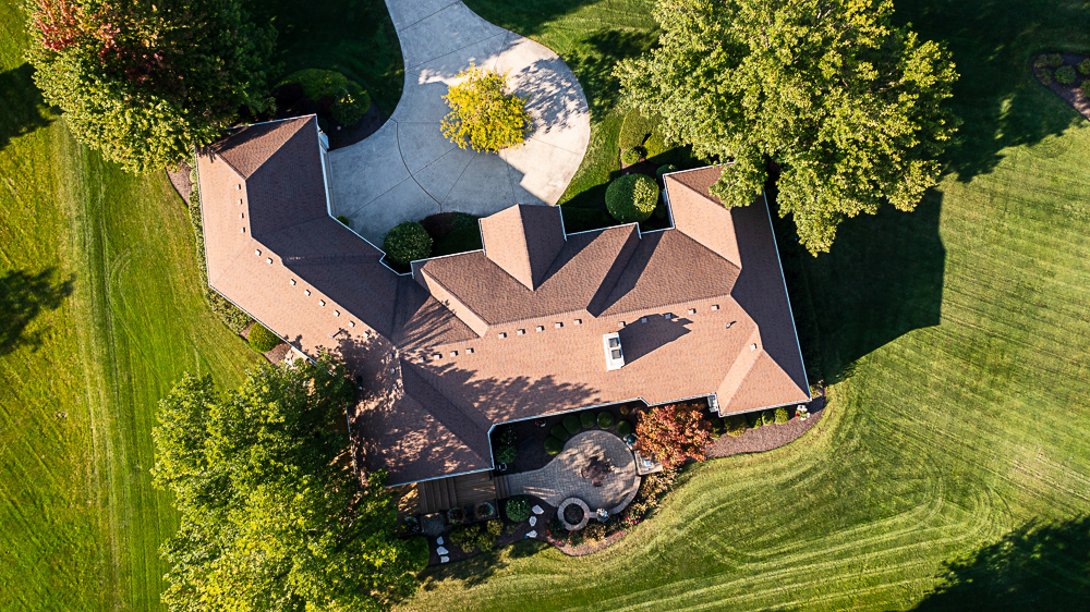 22258 North Foxtail Drive Kildeer, IL 60047 - Photo 46 of 50 an aerial view of a house with a garden and swimming pool