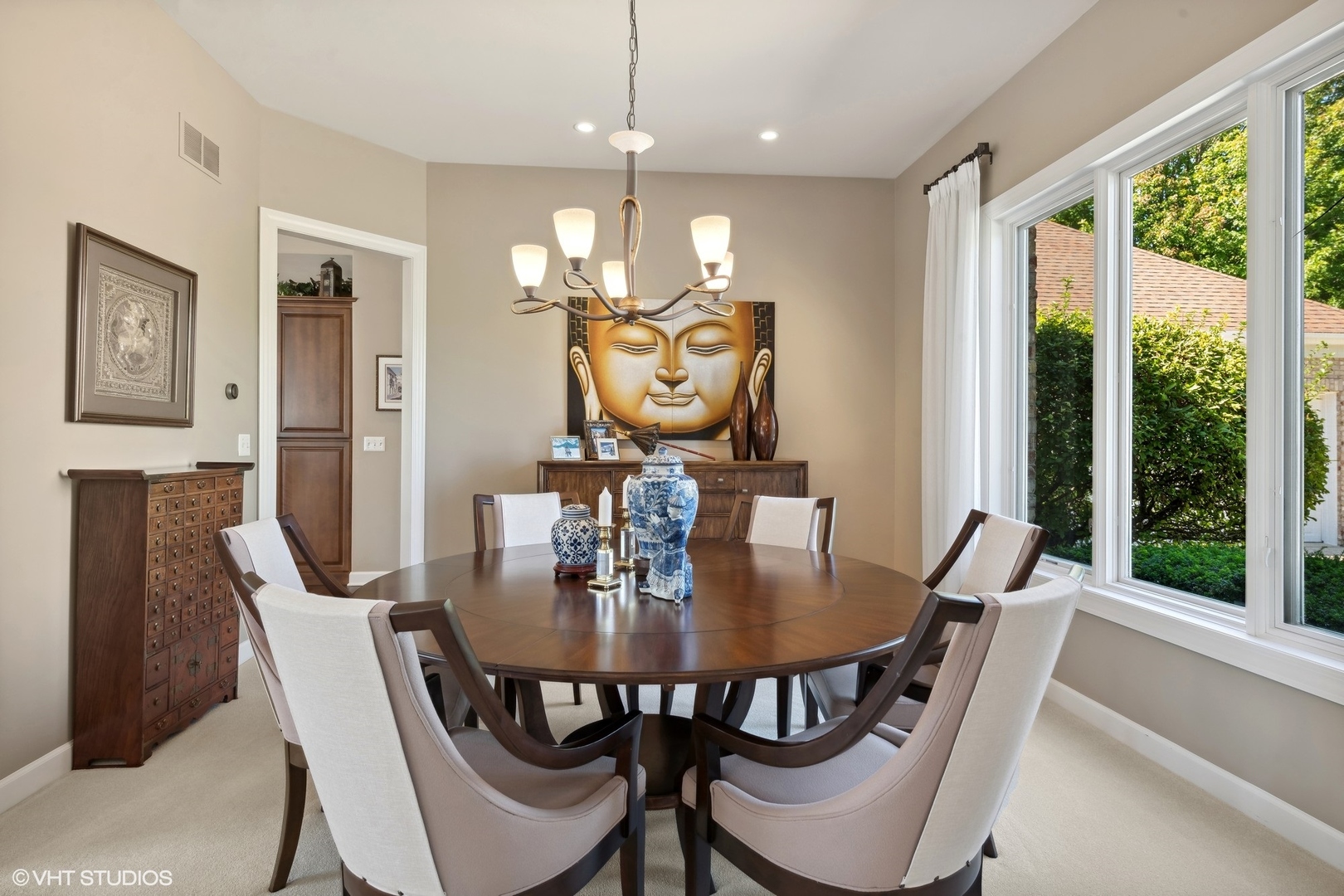 22258 North Foxtail Drive Kildeer, IL 60047 - Photo 10 of 50 a view of a dining room with furniture wooden floor and chandelier