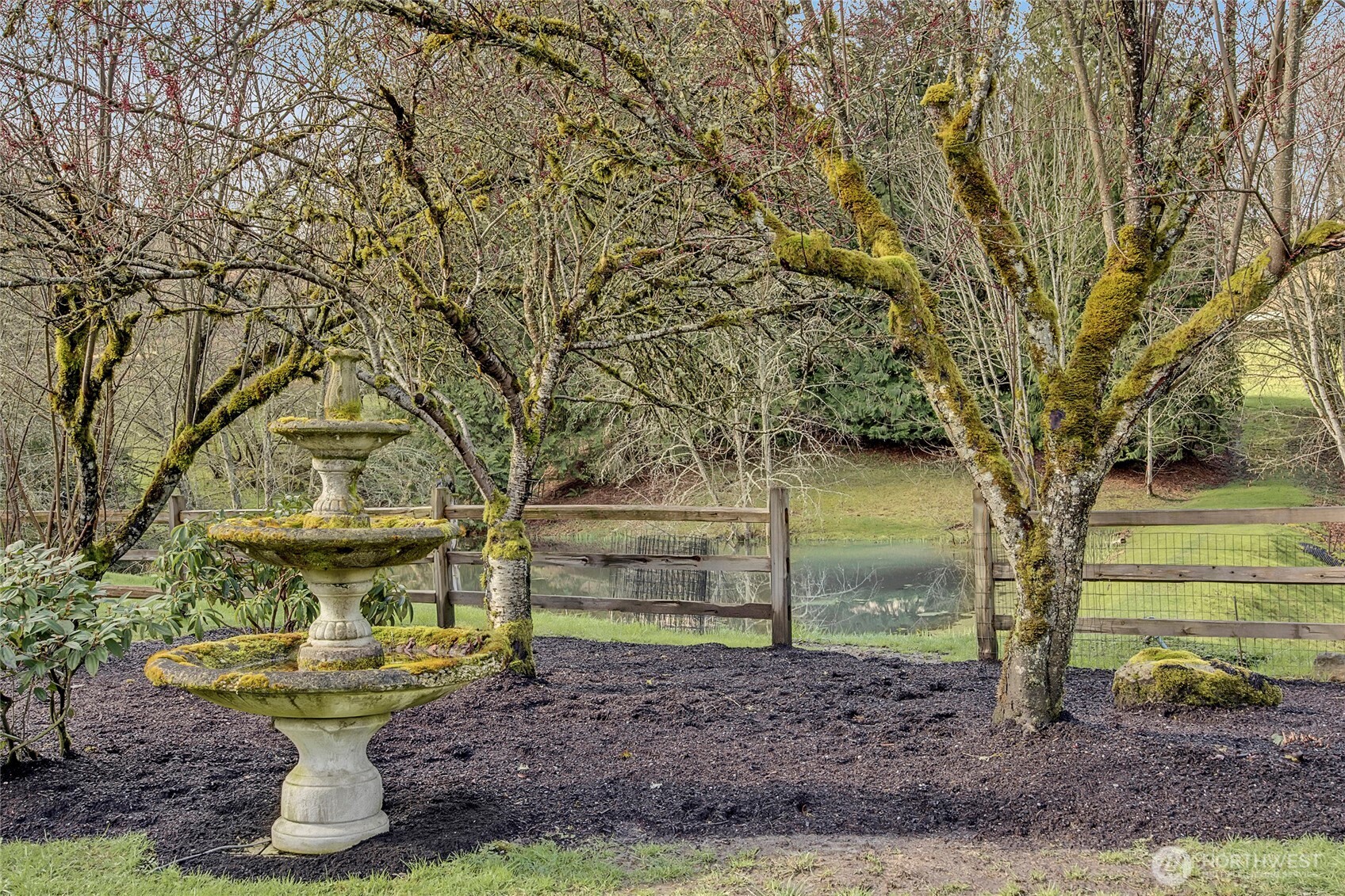 16121 High Bridge Road Monroe, WA 98272 - Photo 5 of 40 a view of a yard with plants and large trees