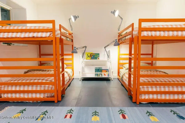 a view of an entryway with a rug