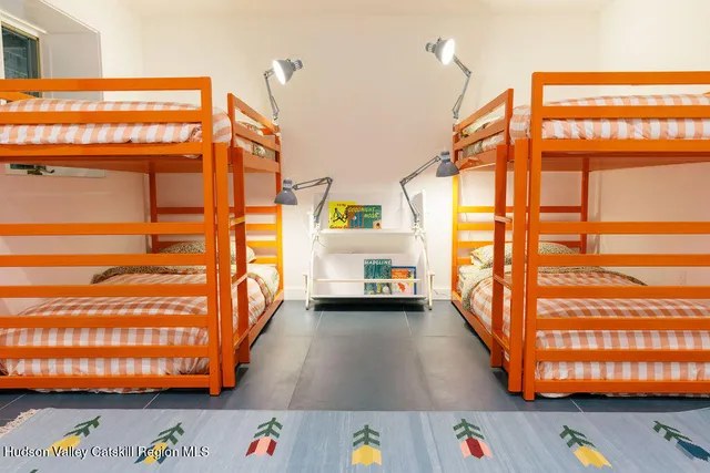 a view of an entryway with a rug