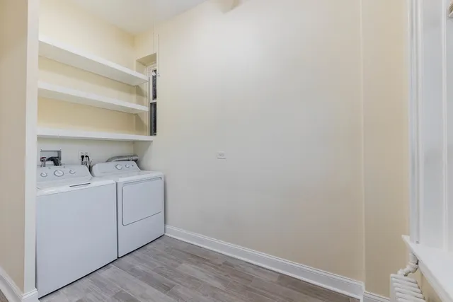 a view of utility room with washer and dryer