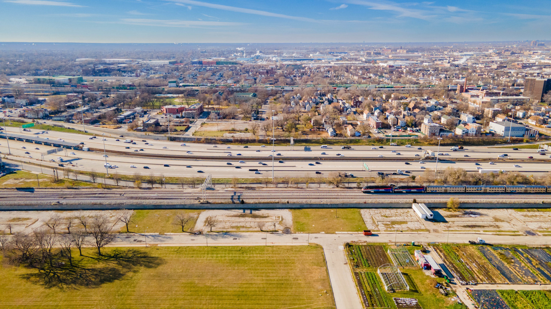 4549 South Wabash Avenue, Unit 1 Chicago, IL 60653 - Photo 37 of 44 an aerial view of residential houses with outdoor space