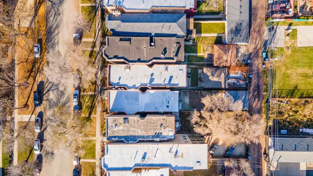 an aerial view of multiple house