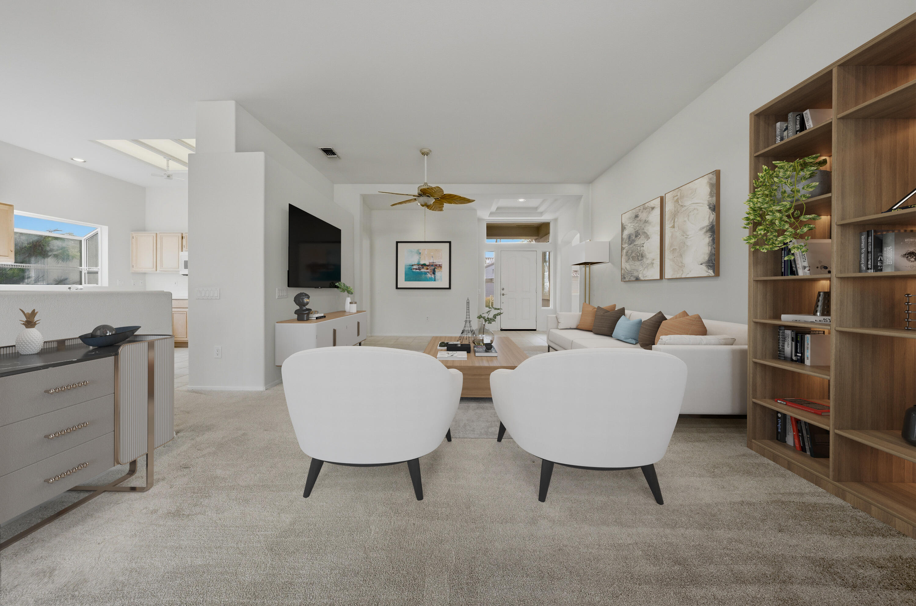 78764 Putting Green Drive Palm Desert, CA 92211 - Photo 9 of 23 a living room with furniture and a flat screen tv