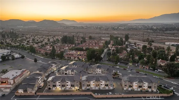 a view of city and mountain