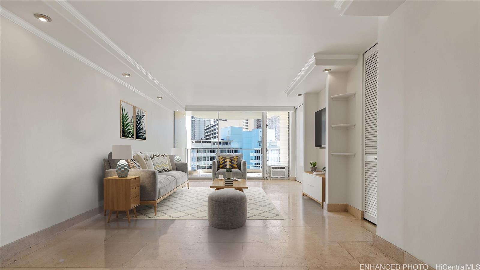 469 Ena Road, Unit 1402 Honolulu, HI 96815 - Photo 1 of 1 EnhancedStaged Living Area