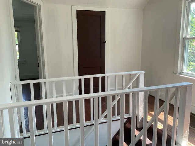 a view of a black gate