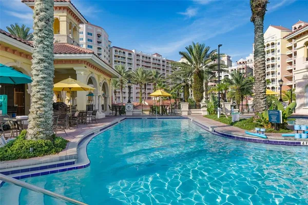 a view of a living room and a chandelier