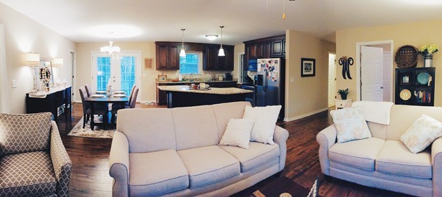 232 Sanders Road Macon, GA 31210 - Photo 15 of 33 a living room with furniture and kitchen view