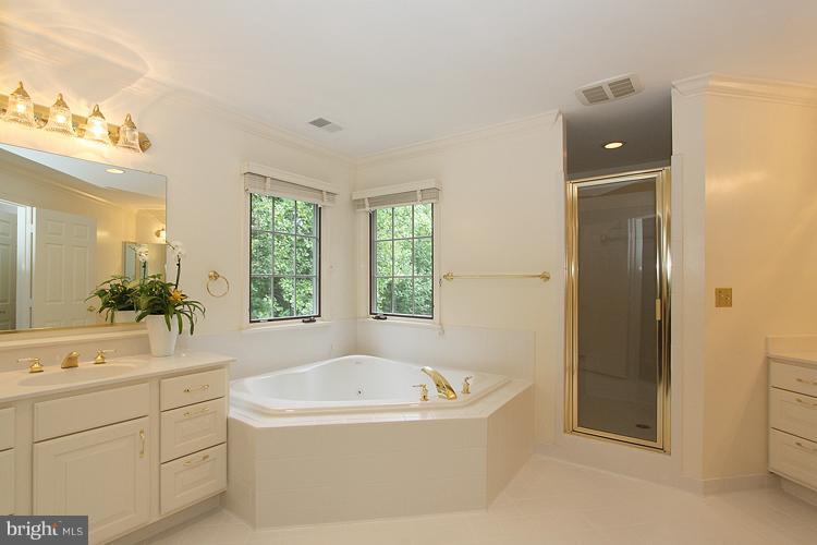 5119 Warren Place Northwest Washington, DC 20016 - Photo 20 of 30 a bathroom with a bathtub a sink a vanity and a window