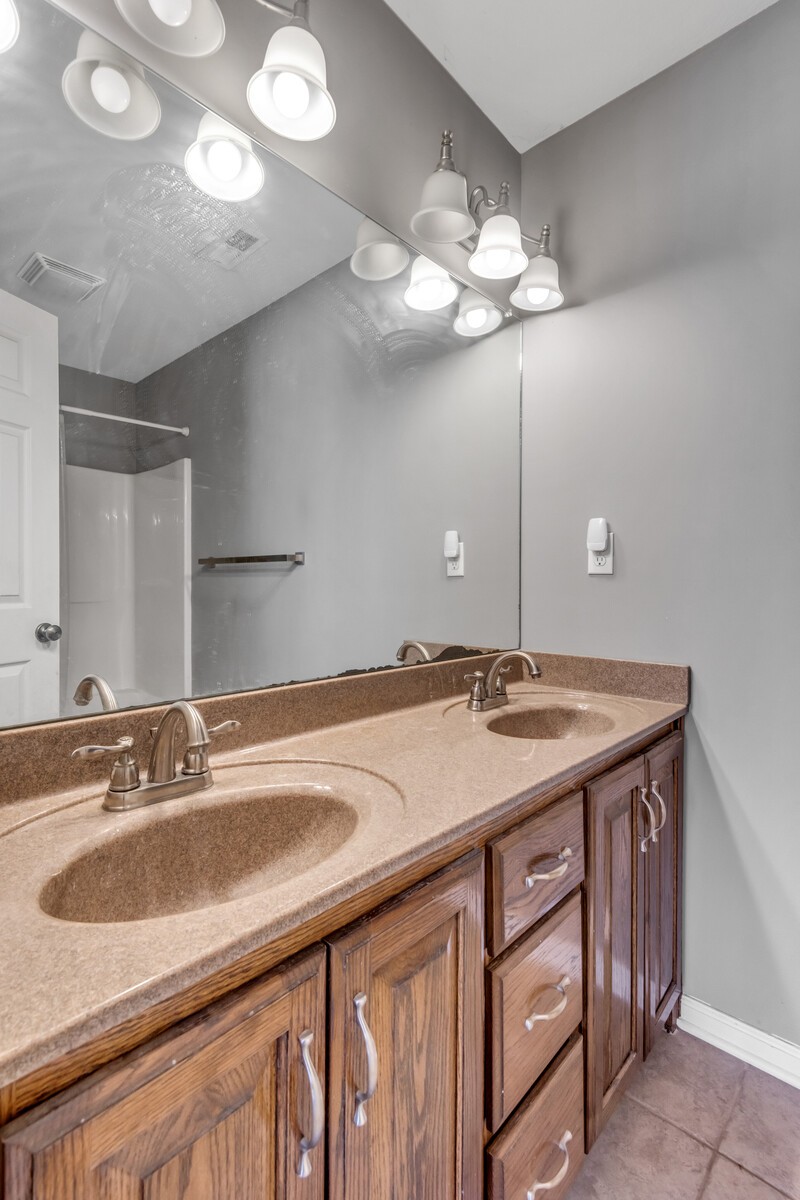 285 Heggie Road Erin, TN 37061 - Photo 27 of 50 a bathroom with a sink a light fixture and a mirror