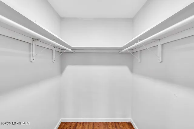 a view of small space with racks on the wall