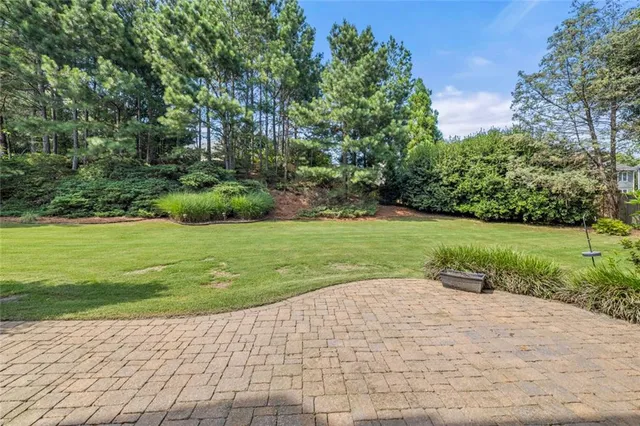 a view of a backyard with a garden