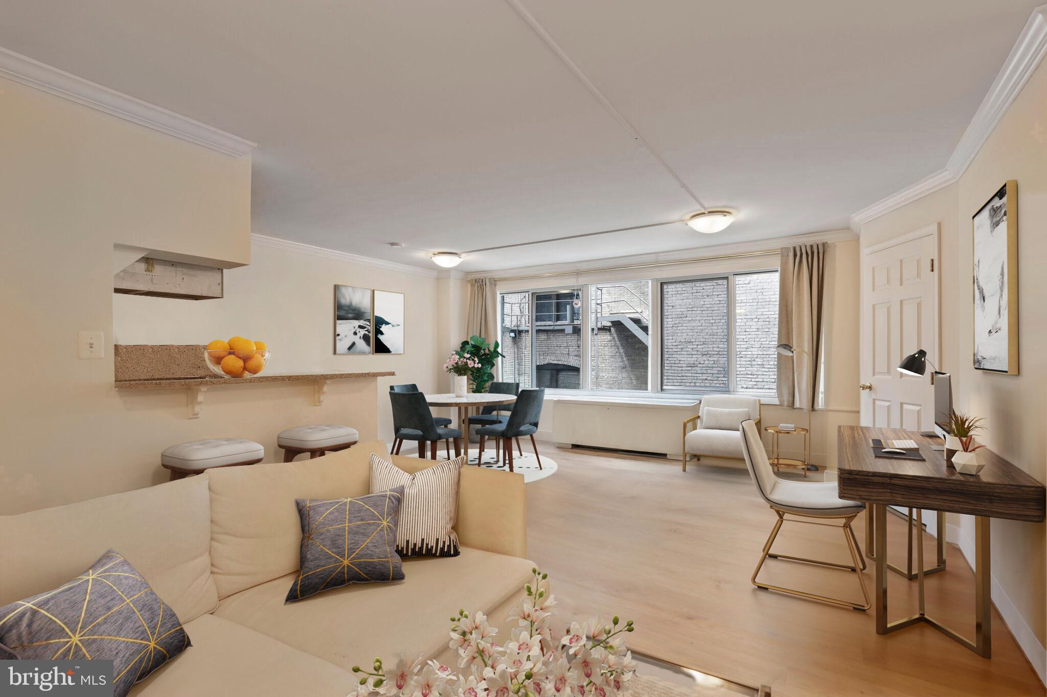 1330 New Hampshire Avenue Northwest, Unit 215 Washington, DC 20036 - Photo 1 of 14 Spacious living and dining room