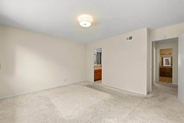 an empty room with an entryway