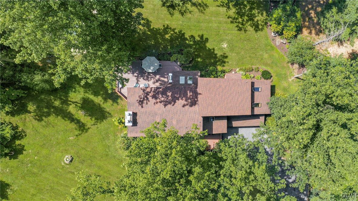 290 Steely Hill Road Riegelsville, PA 18077 - Photo 33 of 33 an aerial view of a house with swimming pool and garden