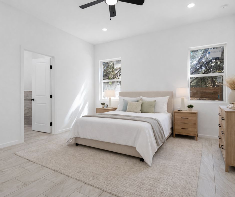 116 Crazy Cross Road Wimberley, TX 78676 - Photo 15 of 35 Primary bedroom virtually staged