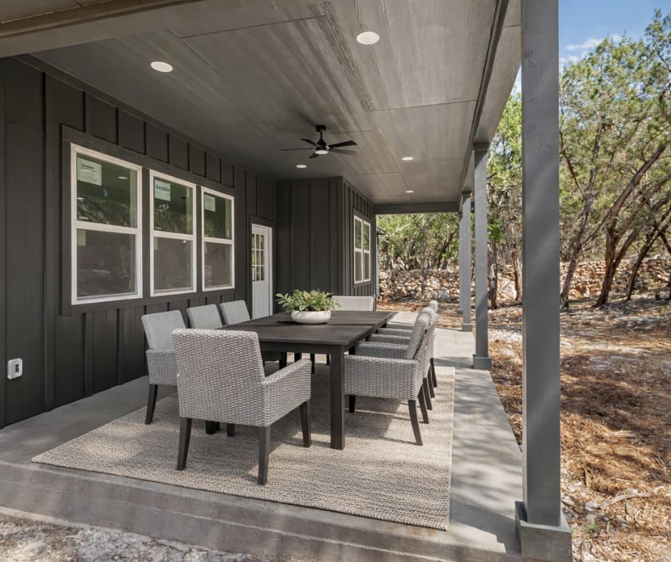 116 Crazy Cross Road Wimberley, TX 78676 - Photo 30 of 35 Covered patio with virtual staging