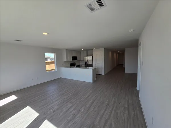 an empty room with a window