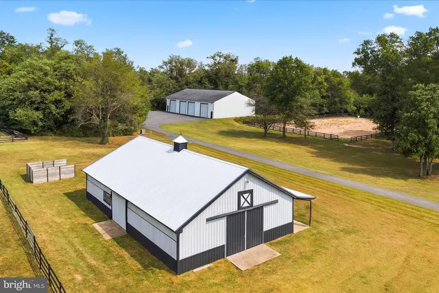 a view of a garage with wooden ceiling